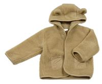 Béžová huňatá prepínaci mikina s kapucňou Next