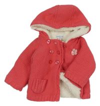 Tamvorůžový propínací zateplený svetr s kapucí Vertbaudet 