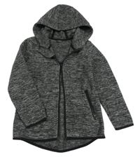 Sivo-čierna melírovaná fleecová prepínaci mikina s kapucí Y.F.K.