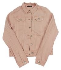 Svetloružová rifľová crop bunda George