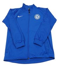 Kobaltově modrá propínací fotbalová mikina Chelsea FC s logem Nike vel. 176