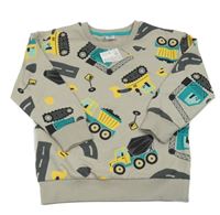 Nové - Sivá mikina s autami Pepco