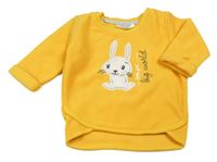 Žltá fleecová mikina so zajačikom Ergee