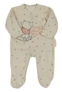 Pudrový fleecový overal s medvídkem Pú George