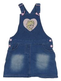 Modrá tepláková rifľová na traká sukňa s Elsou C&A