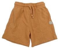 Béžovo-oranžové teplákové kraťasy so smajlíkom George