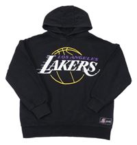 Černá mikina s nápisem a kapucí NBA