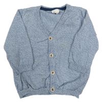 Světlemodrý melírovaný propínací svetr H&M
