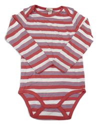 Oranžovo-bílo-modré pruhované body Alana