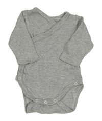 Šedo-bílé pruhované zavinovací body C&A vel. 42