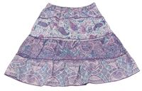 Fialovo-svetlofialová vzorovaná sukňa Adams