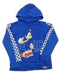 Cobaltově modrá mikina se Sonicem a kapucí 