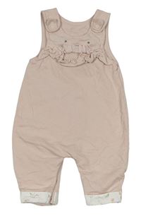 Světlepudrové na traké tepláky s čumáčkem a volánikmi Mothercare