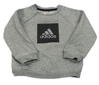 Šedo-černá melírovaná mikina Adidas