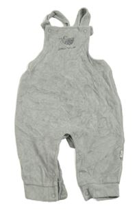 Světlešedé sametové laclové tepláky s velrybou Next