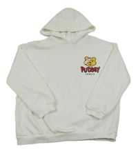 Bílá oversize mikina s medvídkem Pudsey a kapucí George