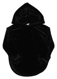 Čierna zamatová mikina s kapucňou SHEIN