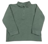 Khaki vzorovaná mikina s golierikom George