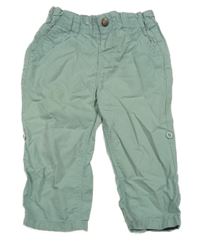 Olivové chino plátenné rolovacieé nohavice TEX