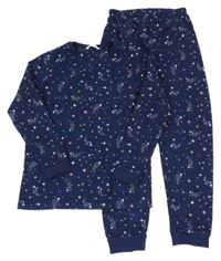 Tmavomodré fleecové pyžamo s hvězdičkami M&S