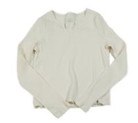 Smotanové rebrované crop tričko PRIMARK