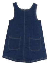 Tmavomodré teplákové rifľové šaty Kids