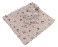 Nové - světlerůžový plyšový usínáček s kvietkami a zajačikom little nutmeg