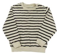 Bielo-čierna pruhovaná mikina H&M