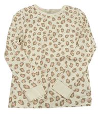 Krémové tričko s leopardím vzorom F&F