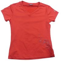 Červené športové tričko s trojuhelníčky Etirel
