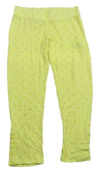 Žlté bodkované ľahké nohavice Bershka