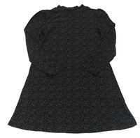 Čierne bodkovaná é šaty Matalan