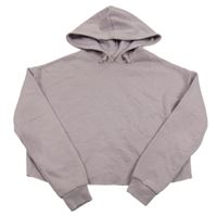 Levandulová crop mikina s kapucňou New Look