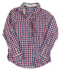 Modro-červeno-bílá kostkovaná košile Jacadi