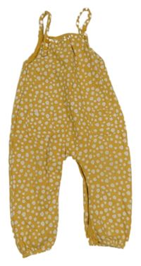 Okrové puntíkaté laclové tepláky Next