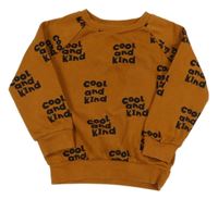 Hnědá mikina s nápisy F&F