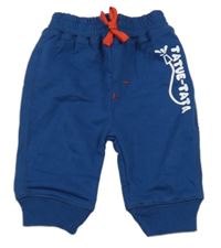 Tmavomodré tepláky s nápisom a hadicí Ergee