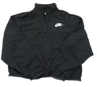 Čierna šušťáková jarná crop bunda s logom Nike