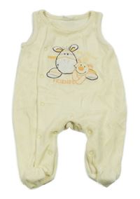 Světležluté sametové dupačky so zebrou a medvěďom