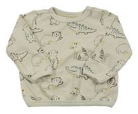 Béžová rebrovaná mikina so zvířaty C&A