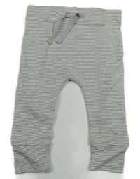Sivo-biele pruhované ľahké tepláky George