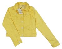 Nové - Žlutá riflová crop bunda Name it