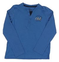 Modré tričko s nápisom Pepperts