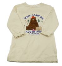 Béžové teplákové šaty s medvěďom H&M