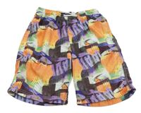 Farebné vzorované plážové kraťasy