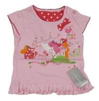 Nové - Růžové tričko se psy Early Days