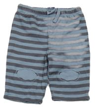 Modro-antracitové pruhované podšité tepláky Next