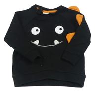 Čierna mikina s príšerkou a ostny H&M