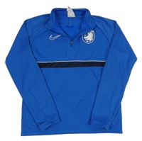 Modrá sportovní funkční mikina s logem Nike