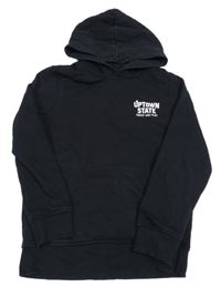 Čierna mikina s nápisom a kapucňou C&A